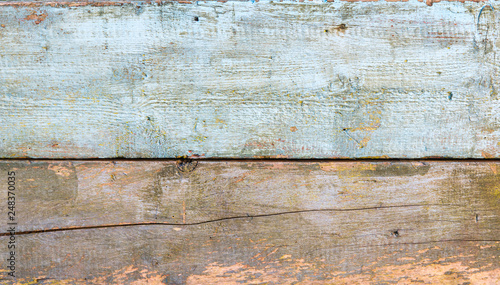 Section of wood panelling from a seaside beach hut. Perfect as a background for Summer Holiday or seaside themes.