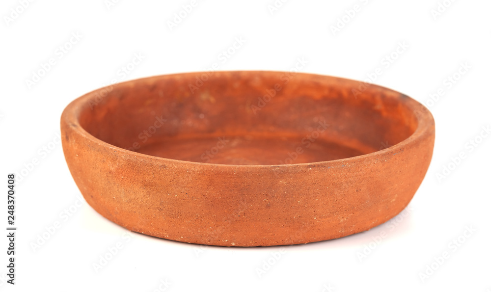 ketsi, georgian traditional clay pot for cooking food on white background ketsi, georgian traditional clay pot for cooking food on white background