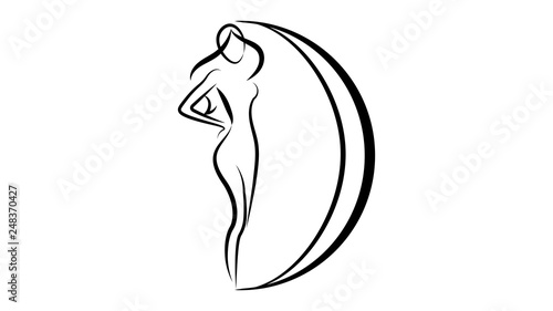 Beauty logo vector design. Beauty icon, woman icon