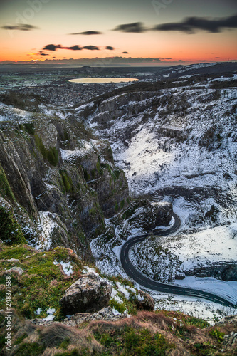Cheddar Gorge Winter Landscape
