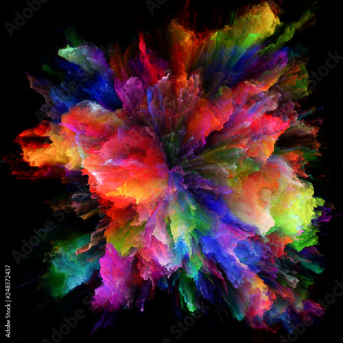 Fototapeta Naklejka Na Ścianę i Meble -  Energy of Colorful Paint Splash Explosion