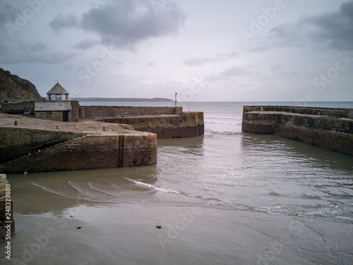 Charlestown harbour cornwall england uk  photo