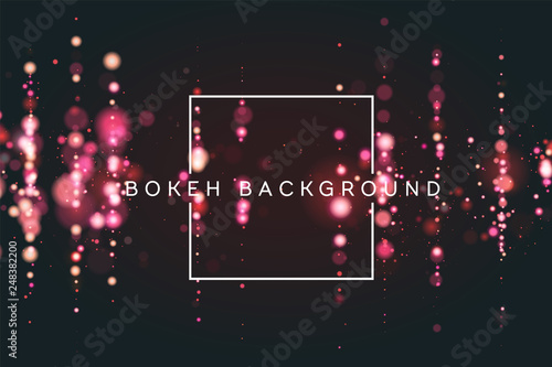 Bokeh sparkle glitter lights luxury glamor background. Abstract defocused circular party magic christmas background. New year glamorous elegant, shiny, christmas background. EPS 10.