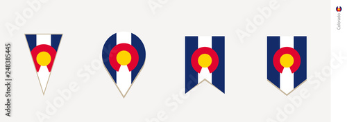 Colorado flag in vertical design, vector illustration