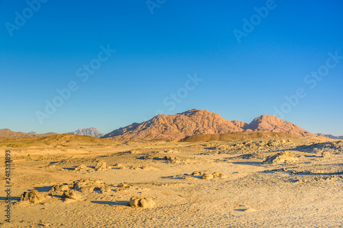 Mountains in arabian desert not far from the Hurghada city  Egypt