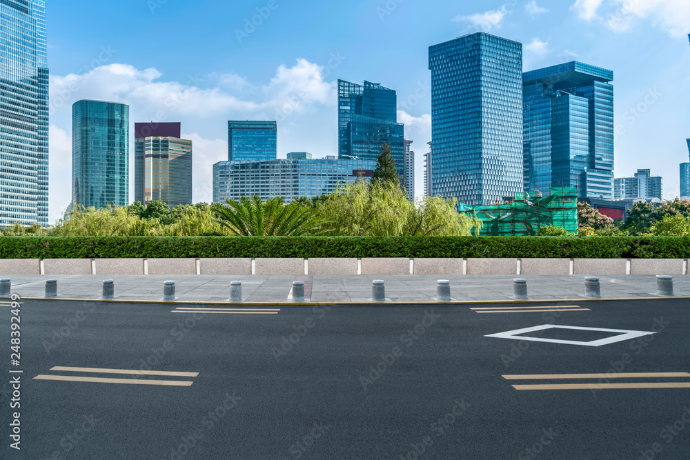 Highway Road and Skyline of Modern Urban Buildings in Shanghai.. Highway Road and Skyline of Modern Urban Buildings in Shanghai..