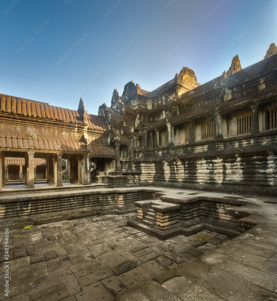 Obraz premium Pool in Angkor Wat. Siem Reap. Cambodia.