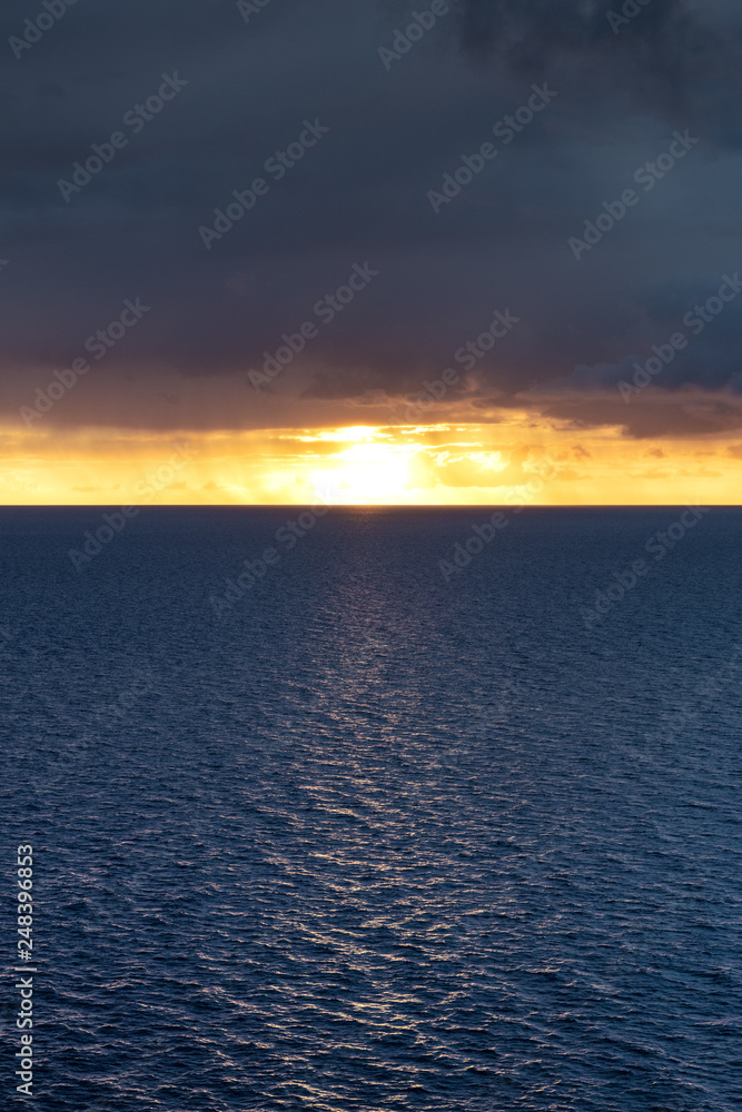 sunset over the sea