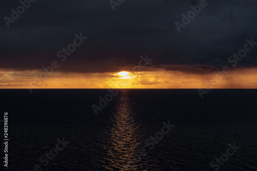 sunset over the sea