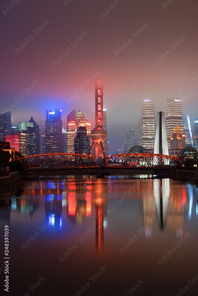 Obraz premium Shanghai city night