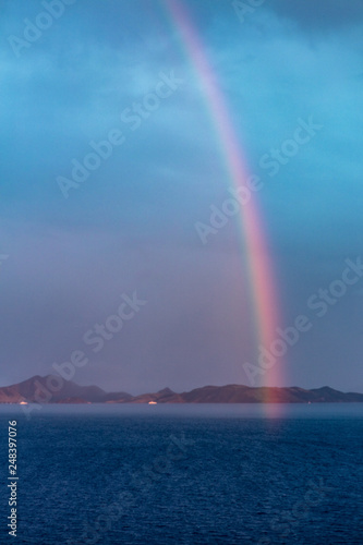 rainbow over sea