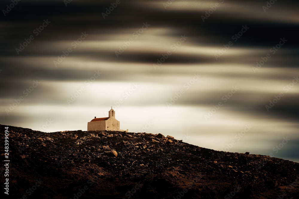 A lonely church in Mykonos
