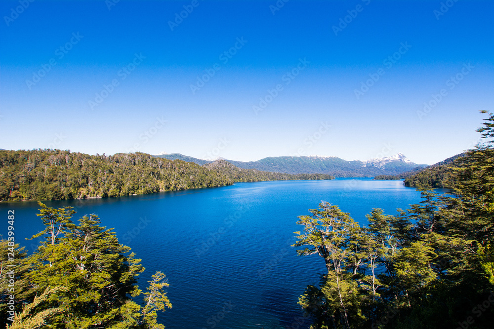 Mountains and Lake, summer landscape.