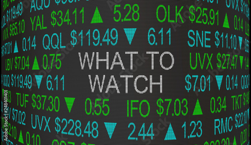 What to Watch Stock Market Big News Ticker 3d Illustration
