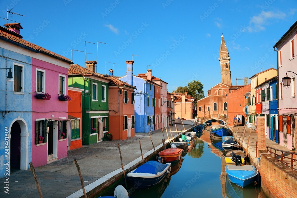 Colorful Burano canal