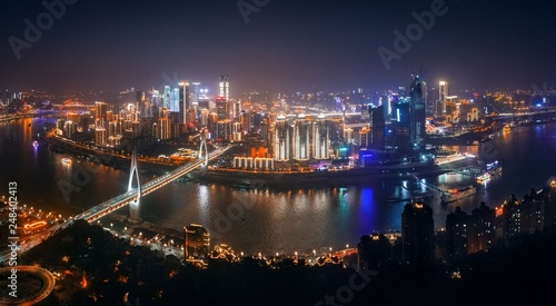 Chongqing urban architecture at night