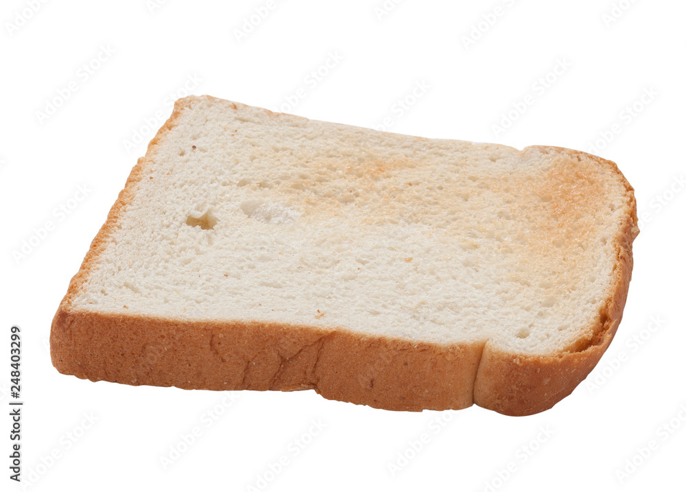Piece of toast isolated on white Piece of toast isolated on white