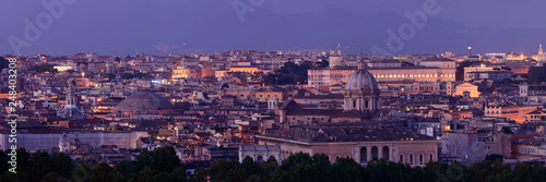 Rome skyline night view
