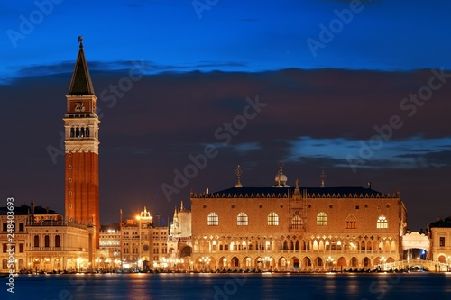 Venice skyline at night