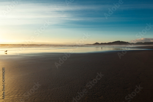 Empty beach in Oregon USA