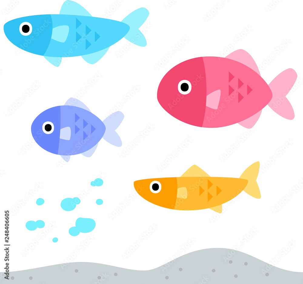 Naklejka premium カラフルな魚