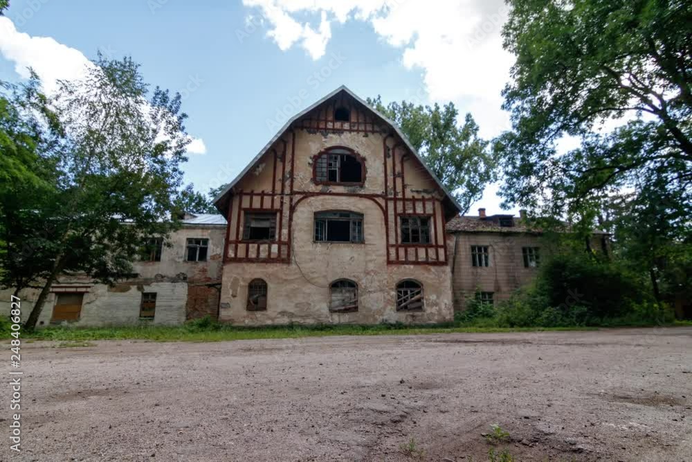 Manor of Walewski, Goscha.. Ukraine, Rivne region, Aerial drone view Manor of Walewski, Goscha.. Ukraine, Rivne region, Aerial drone view