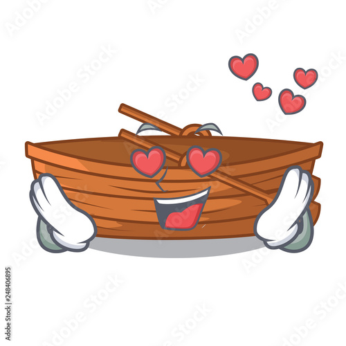 In love wooden boat sail at sea character photo