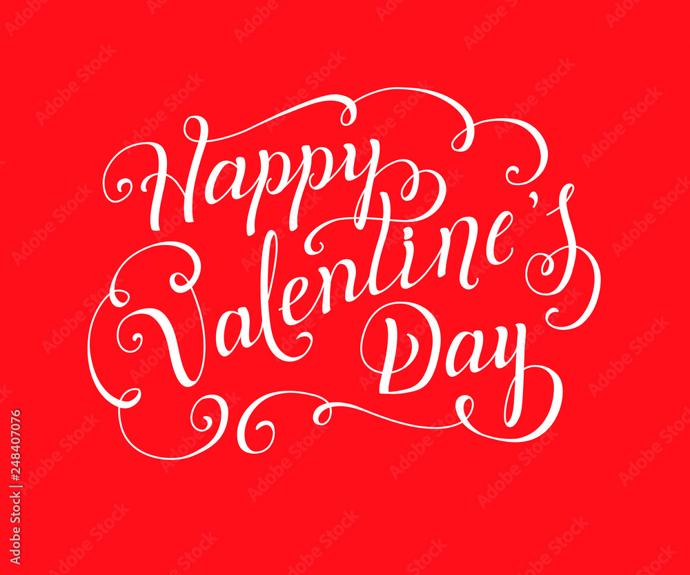 Vector lettering design for Valentines Day greeting card Vector lettering design for Valentines Day greeting card