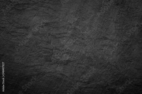 Dark grey and black slate background or texture