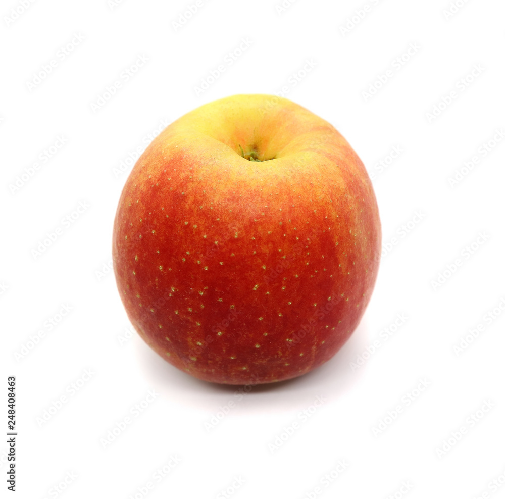 Red ripe Apple isolated on white background. Red ripe Apple isolated on white background.