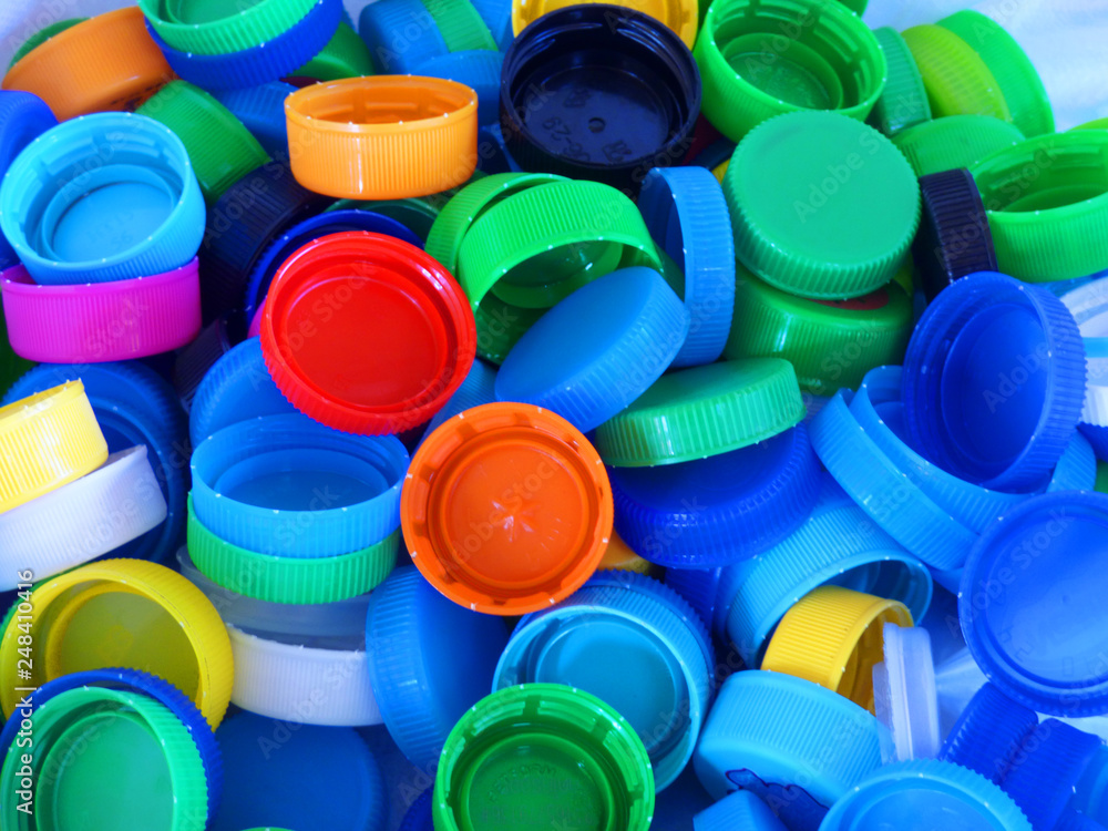 plastic bottle caps background plastic bottle caps background