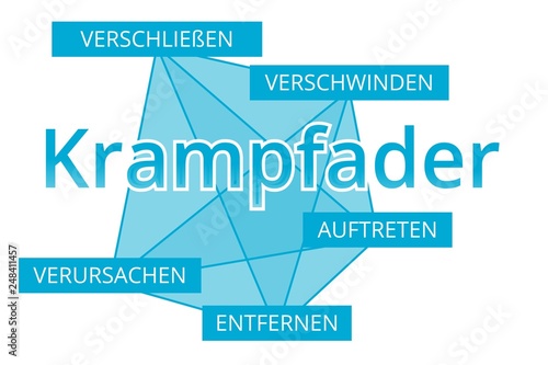 Krampfader - Begriffe verbinden, Farbe blau photo