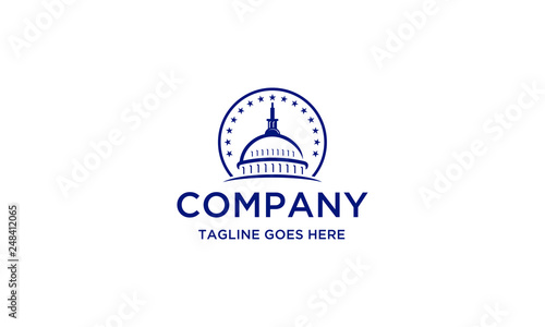  Awesome Capitol With Star Cirlce Architecture Building City Congress Design Vector