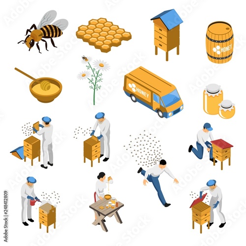 Beekeeper Honey Isometric Set