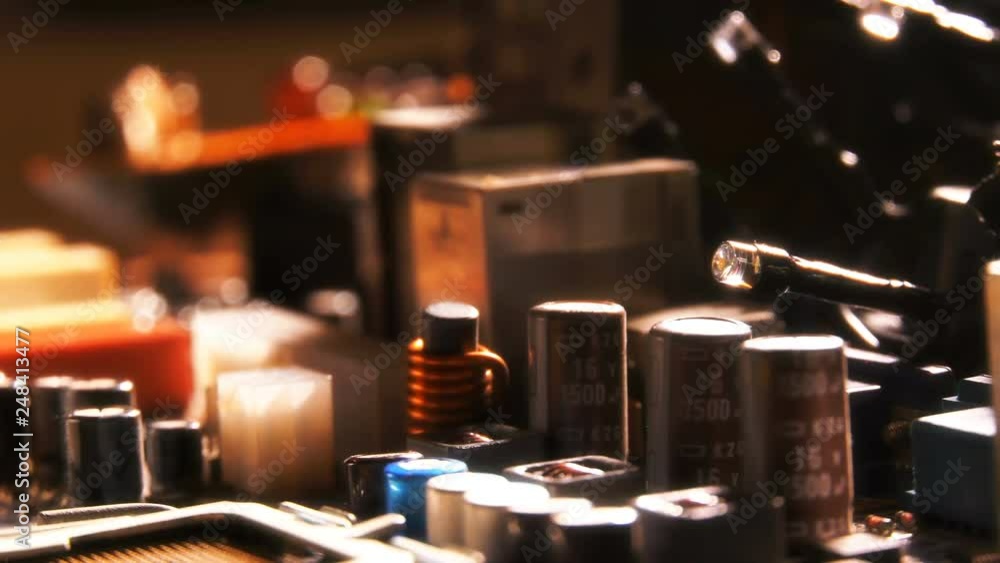 Motherboard Computer Electronic Technology Device Macro View Motherboard Computer Electronic Technology Device Macro View