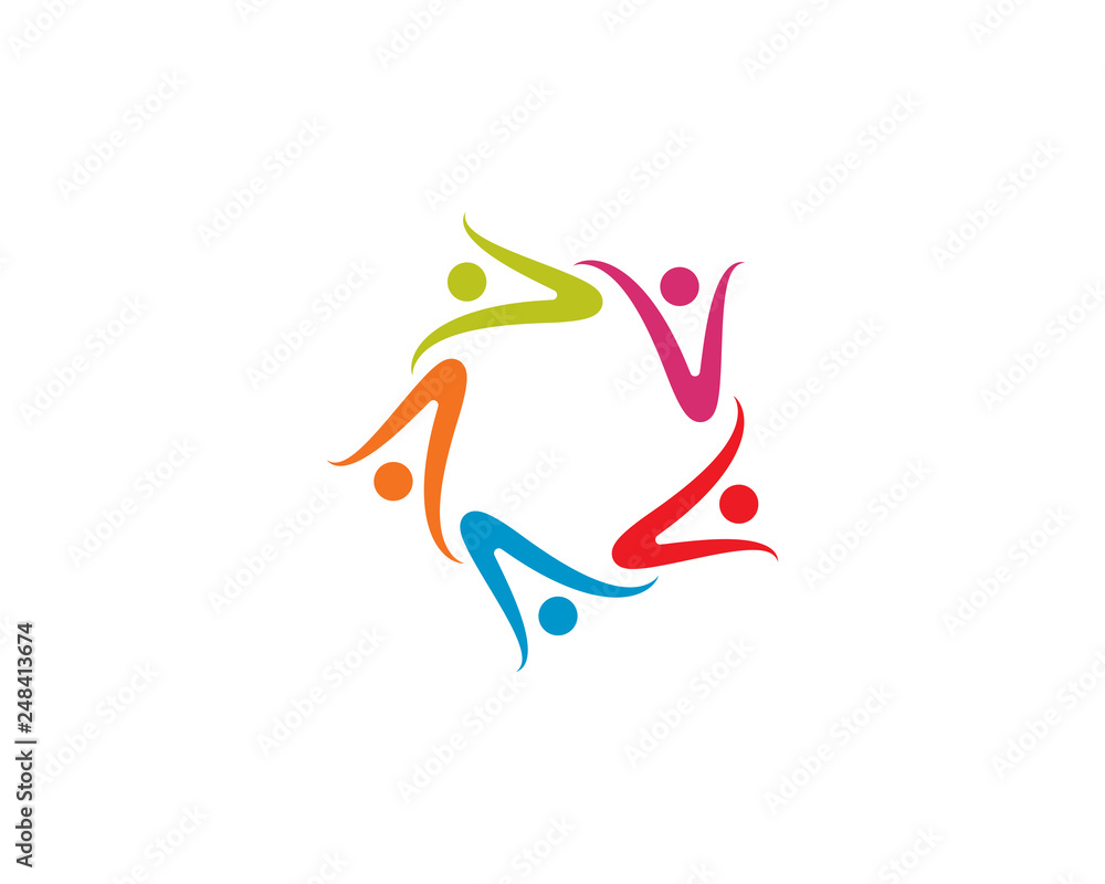 Fototapeta premium Adoption and community care Logo template