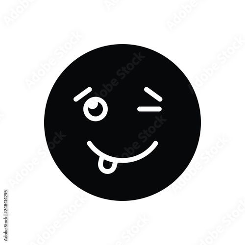 Black solid icon for cheeky immodest 