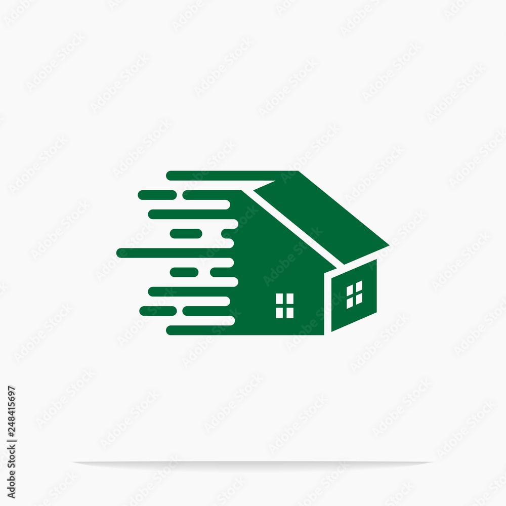 Speed fast home Icon Logo Design Element vector illustration. Speed fast home Icon Logo Design Element vector illustration.