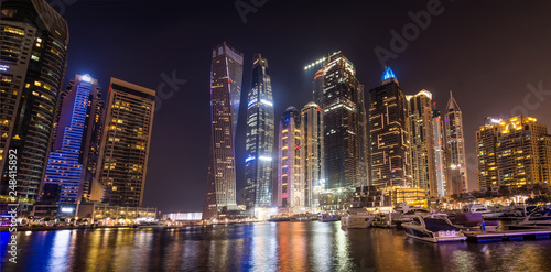 View of Dubai by night, UAE © Khomsan