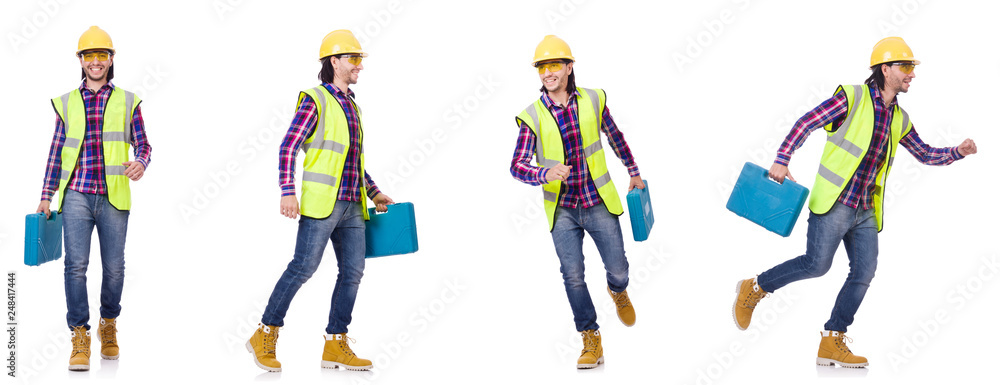Industrial worker isolated on white Industrial worker isolated on white