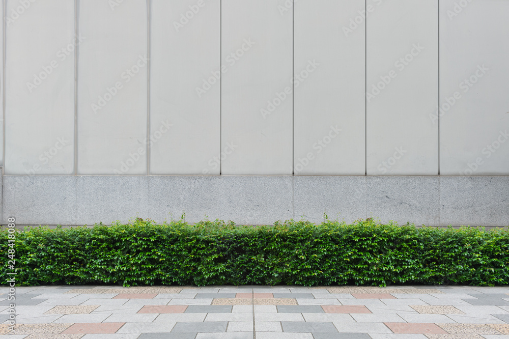 street wall background ,Industrial background, empty grunge urban street with warehouse brick wall