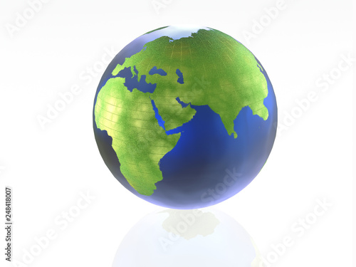 Globe on white