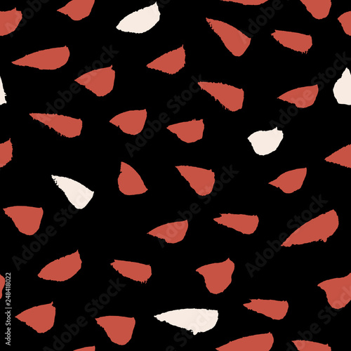 Hand Drawn Brush Strokes Seamless Pattern