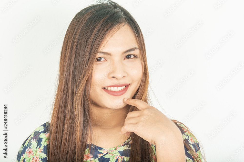 Beautiful woman on white background Beautiful woman on white background