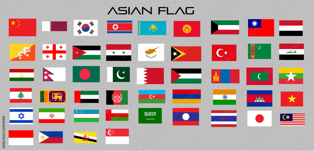 flags of countries as fabric badges