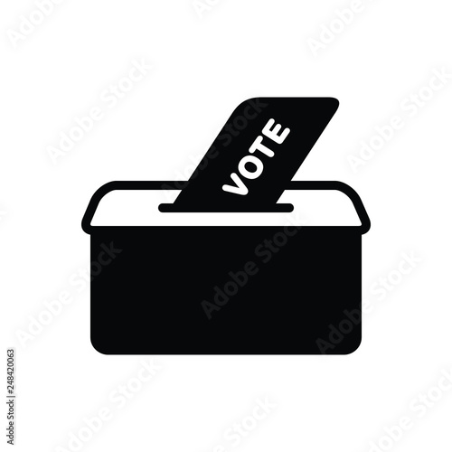 Black solid icon for vote policies 