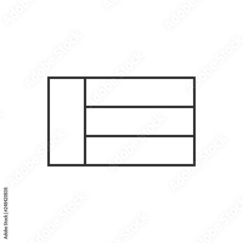 United Arab Emirates flag icon in black outline flat design. Independence day or National day holiday concept.