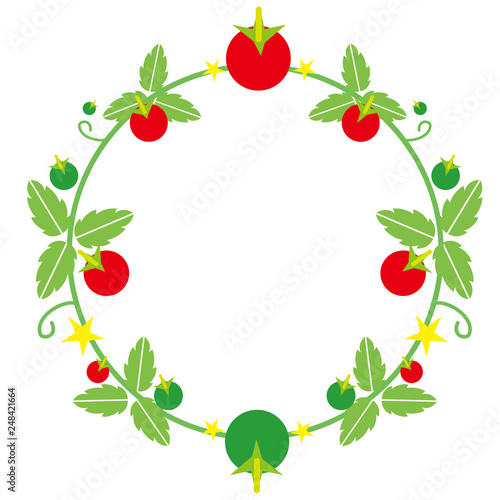 プチトマトの円フレーム Petit tomato circular frame