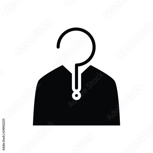 Black solid icon for guess who 