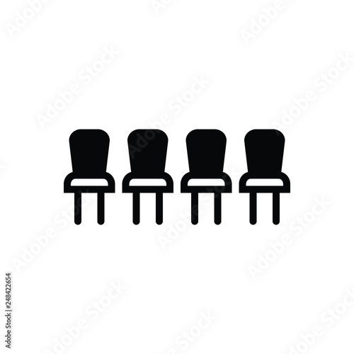 Black solid icon for job interview 
